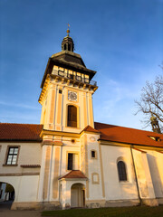 Old clock tower of castle