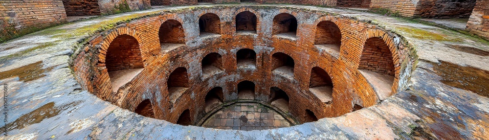 Aufkleber mysterious underground structure in realistic setting