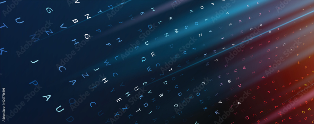 Poster abstract digital cloud computing technology for business project