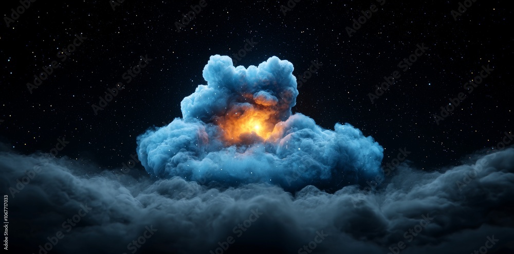 Poster the universe is a 360 degrees stellar space background surrounded by a nebula. a 360 degree hdri spa