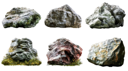 Collection of Rock Mountain Slopes for Matte Painting Projects Generative AI