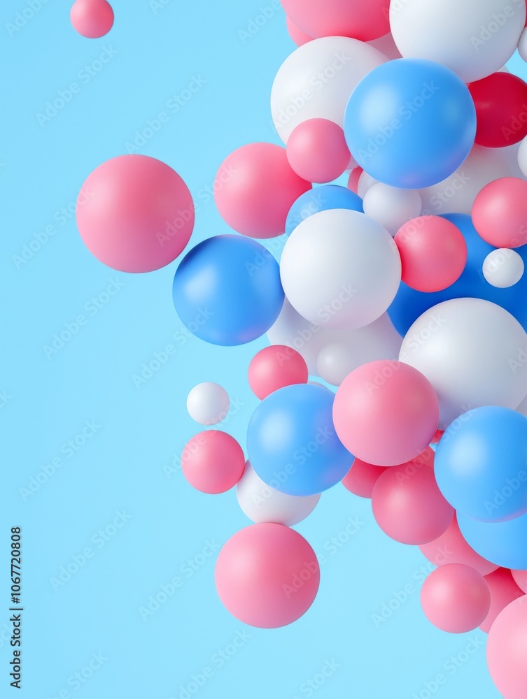Poster a close-up of a molecule with a beautiful background in science