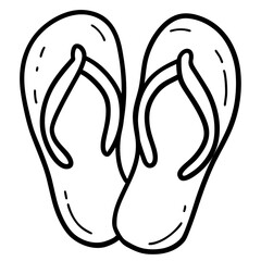 Cute flip flops summer doodle 