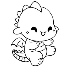 Obraz premium Cute dinosaur doodle 
