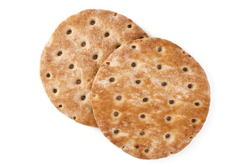 Bread, close-up, isolated on a white background.