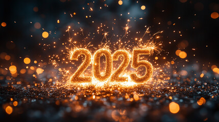 Świecący napis 2025  © Silent26