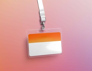 blank id badge mockup