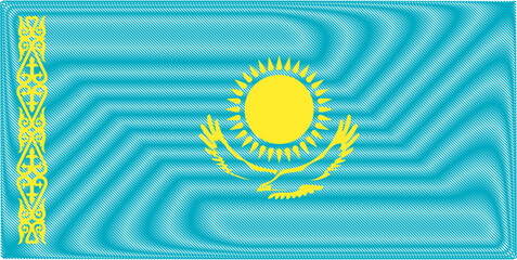 Kazakhstan Independence Day December 16. Scribble style Kazakhstan flag vector background. Poster, card, banner.
