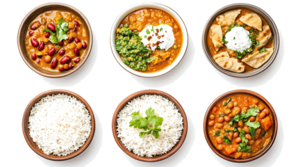 Top View of Indian Food Generative AI