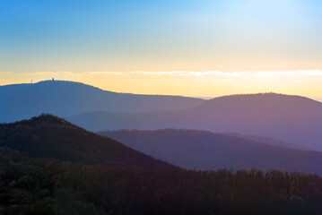 Sunset in the mountains