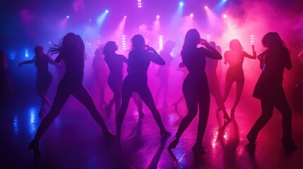 Associated with retro dance music and nightlife.