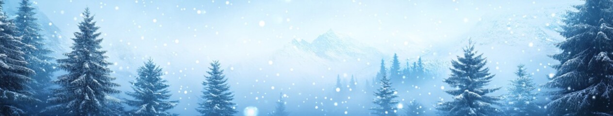 Merry Christmas Winter Banner Background