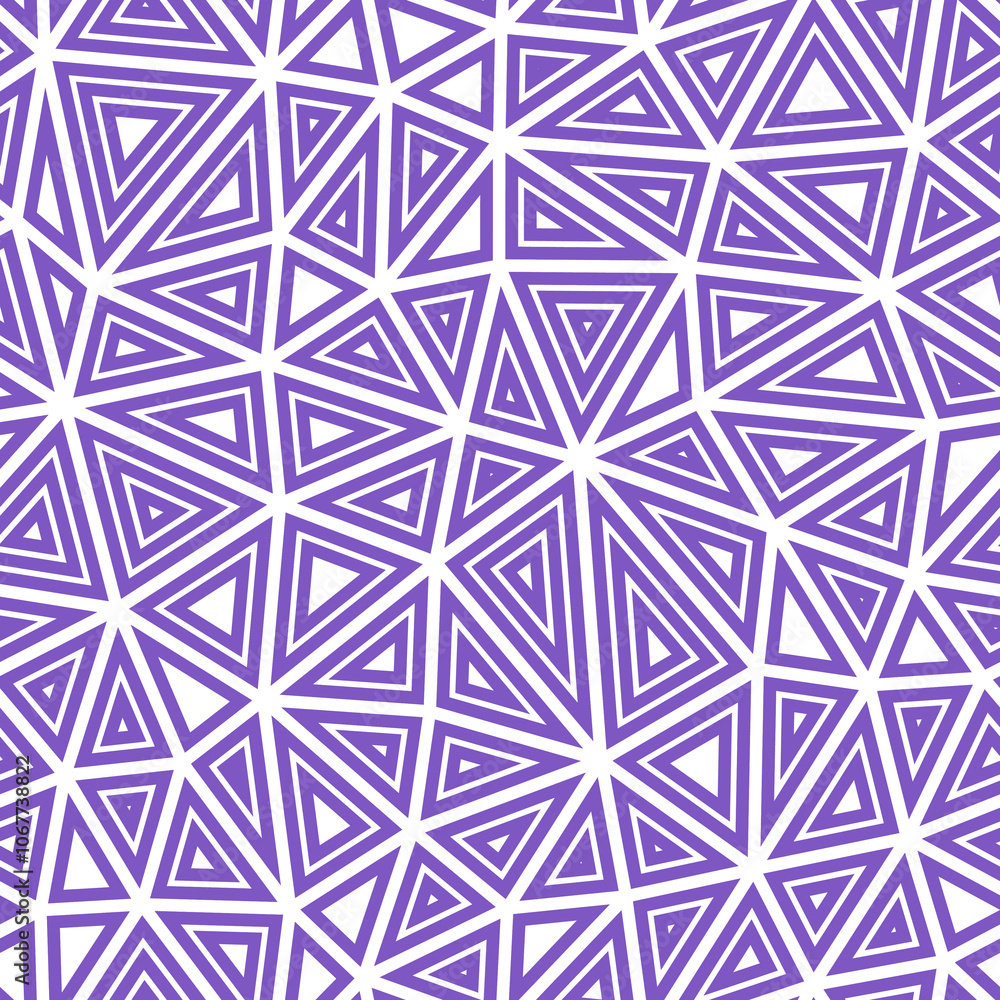 Poster triangulation geometric shapes background. multiple repeated inner triangles. medium triangles size.