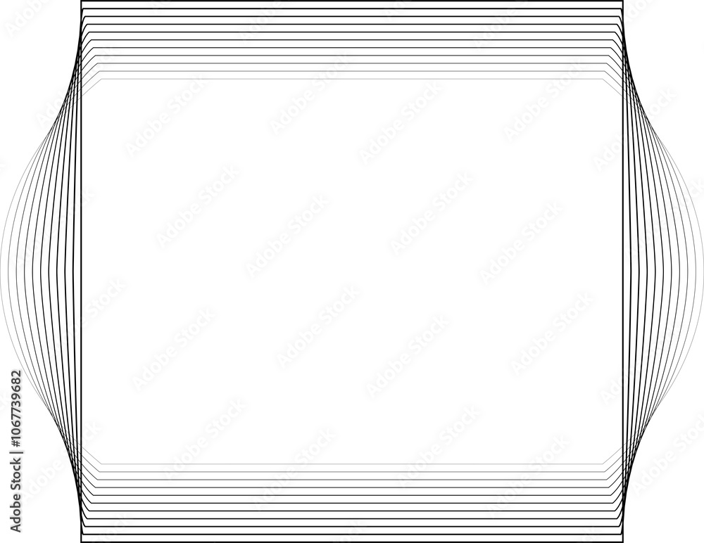 Poster square blended lines border design template. gradient frames