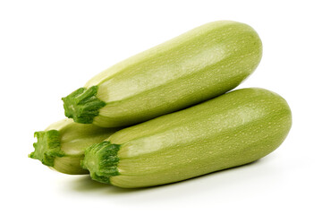 Fresh zucchini, isolated on white background.