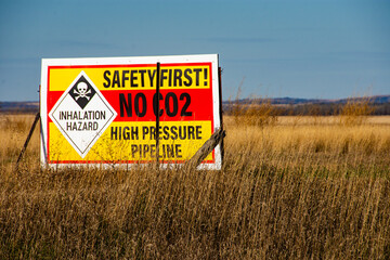 Protest sign against  high pressure carbon dioxide pipeline proposed to cross portions of North...