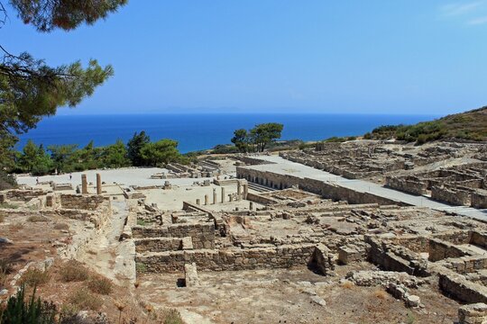 Gr&egrave;ce, &icirc;le de Rhodes, site arch&eacute;ologique de Kameiros