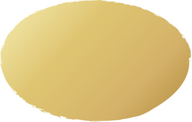 Gold oval brush painted ink stamp