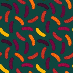 Summer vegetable seamless cucumber pattern for wrapping paper and fabrics