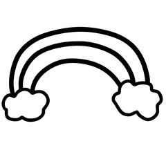 Cute rainbow doodle 