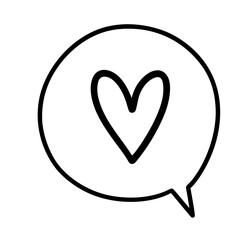 Cute heart doodle