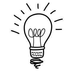 Cute light bulb doodle