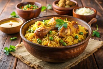 chicken with rice, generative ai, ai generated