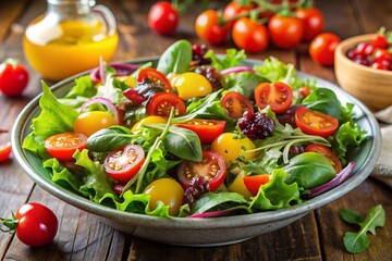 salad with tomatoes, generative ai, ai generated