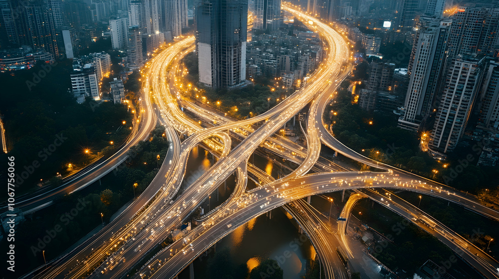 Poster modern it roadmap with innovative tech networking and big data processes -