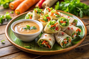 spring roll vegetables, generative ai, ai generated