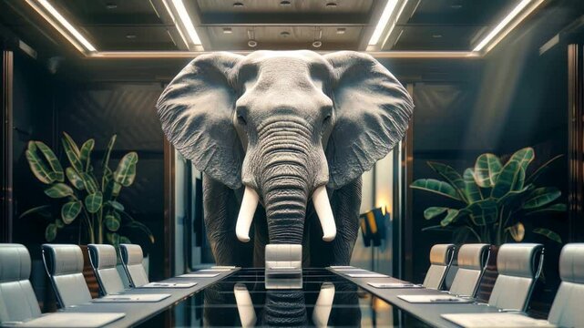 Elephant in the room, a concept of ignoring problems and difficult situations