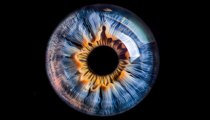 Close up of eye iris