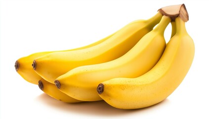 bunch of bananas isolated on white background