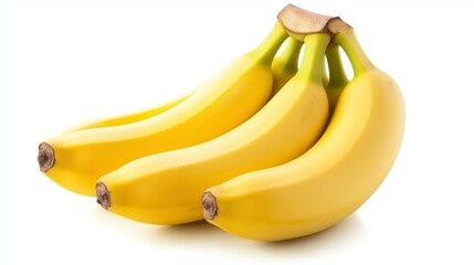 bunch of bananas isolated on white background