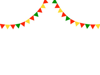 クリスマスカラー三角ガーランドフレーム：F