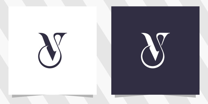 letter vs sv logo design