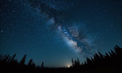 Fototapeta premium Night sky Milky Way galaxy starry night cosmic