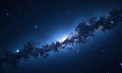 Fototapeta premium Night sky Milky Way galaxy starry night cosmic