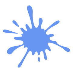 Obraz premium Abstract paint splash. Blue splatters background. Blot shaped frame. Creative backdrop. Vector illustration in flat style on white background.