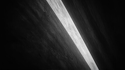 generative ai, Dark, dramatic black-and-white architectural photograph of towering concrete walls with minimal light and sharp geometric contrasts