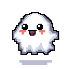 Pixel art cute ghost