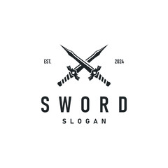 Black silhouette design logo sword war equipment impression blade power