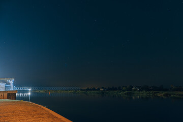 River and night sky