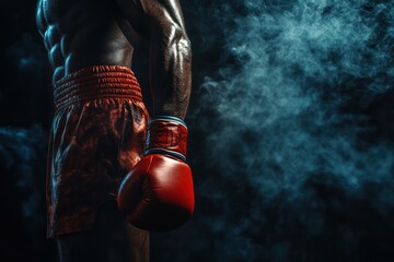 Powerful Boxer in the Ring