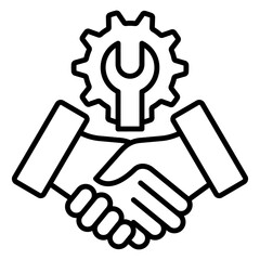 change management icon that illustrates the state of a connected affair.