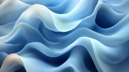 Obraz premium Abstract Blue Background with Fluid Shapes. Generative AI