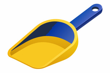 plastic scoop for cleaning on a white background vector illustration