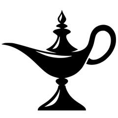 Silhouette of Aladdin's lamp