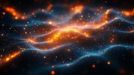 Fototapeta premium Abstract Neural Network and Digital Connections Background. Generative AI