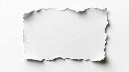 Fototapeta premium Close-up of a blank A4 white paper, soft shadow edges, isolated on a white background, ideal for stationery and office supply advertising mockups